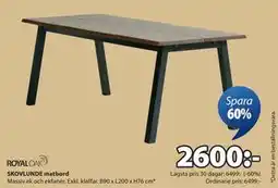 JYSK SKOVLUNDE matbord, SEK 2600 erbjuda