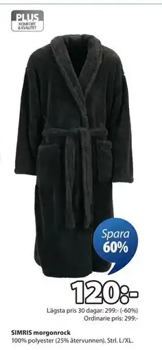 JYSK SIMRIS morgonrock, SEK 120 erbjuda