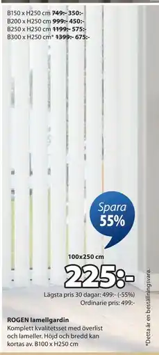 JYSK ROGEN lamellgardin erbjuda