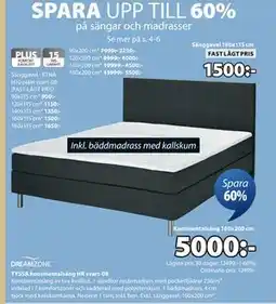 JYSK TYSSA kontinentalsäng HR svart-08, SEK 5000 erbjuda