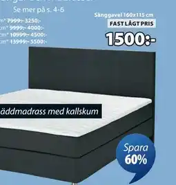 JYSK Sänggavel 160x115 cm, SEK 1500 erbjuda