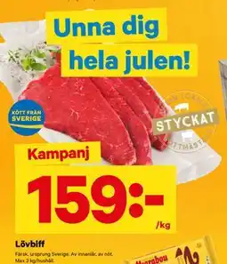 City Gross Lövbiff, SEK 159 erbjuda