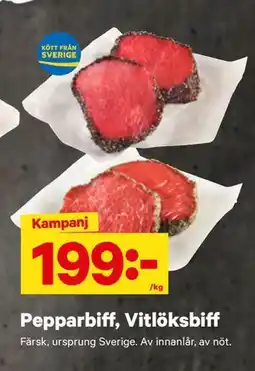 City Gross Pepparbiff, Vitlöksbiff, SEK 199 erbjuda