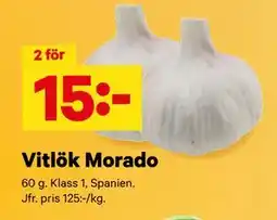 City Gross Vitlök Morado, SEK 15 erbjuda