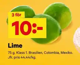 City Gross Lime, SEK 10 erbjuda