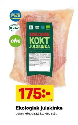 City Gross Ekologisk julskinka, SEK 175 erbjuda