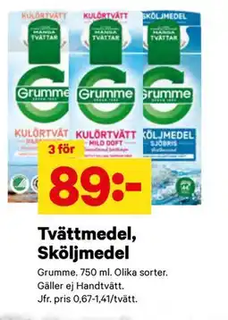 City Gross Tvättmedel, Sköljmedel, SEK 89 erbjuda