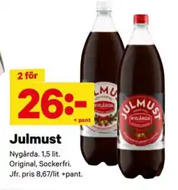 City Gross Julmust, SEK 26 erbjuda