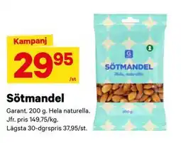 City Gross Sötmandel, SEK 29.95 erbjuda