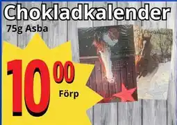 Supergrossen Chokladkalender, SEK 10 erbjuda