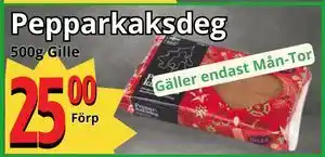 Supergrossen Pepparkaksdeg, SEK 25 erbjuda
