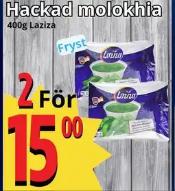 Supergrossen Hackad molokhia, SEK 15 erbjuda