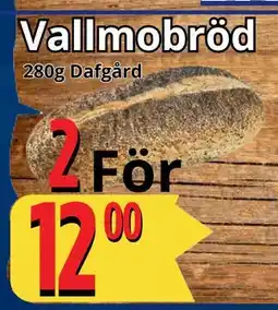 Supergrossen Vallmobröd, SEK 12 erbjuda