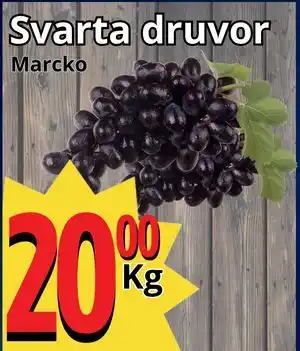 Supergrossen Svarta druvor, SEK 20 erbjuda