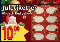 Supergrossen Juletiketter, SEK 10 erbjuda