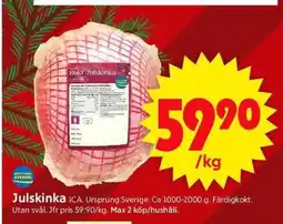 ICA Supermarket ICA Julskinka erbjuda