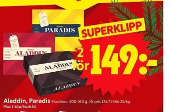 Marabou Aladdin, Paradis