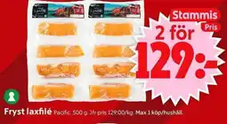 ICA Supermarket Pacific Fryst laxfilé erbjuda