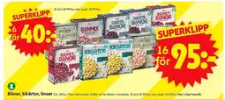 ICA Supermarket ICA Bönor, kikärtor, linser erbjuda