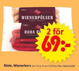 ICA Supermarket GOL Röde, Wienerkorv erbjuda