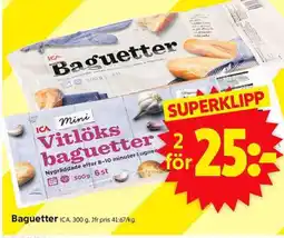ICA Supermarket ICA Baguetter erbjuda