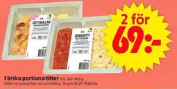 ICA Supermarket ICA Färska portionsrätter erbjuda