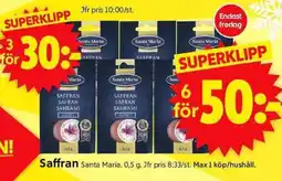 ICA Supermarket Santa Maria Saffran erbjuda