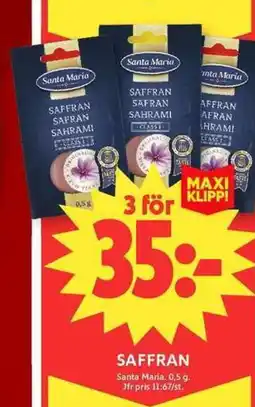 ICA Maxi SANTA MARIA Saffran erbjuda
