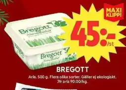 ICA Maxi ARLA Bregott erbjuda