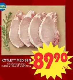 ICA Maxi Kotlett med ben erbjuda