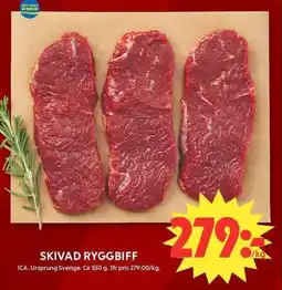 ICA Maxi Skivad ryggbiff erbjuda