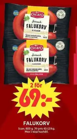 ICA Maxi SCAN Falukorv erbjuda