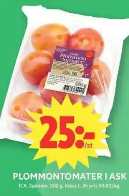 ICA Maxi ICA Plommontomater i ask erbjuda