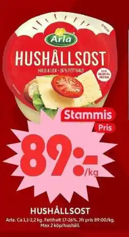 ICA Maxi ARLA Hushållsost erbjuda