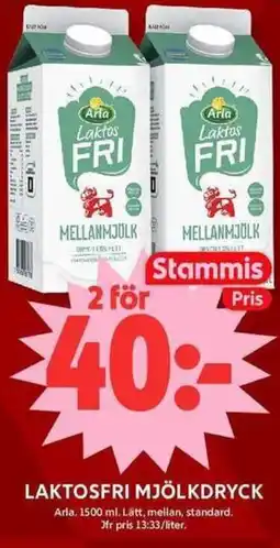 ICA Maxi ARLA Laktosfri mjölkdryck erbjuda