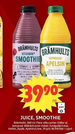 ICA Maxi BRÄMHULTS Juice, smoothie erbjuda