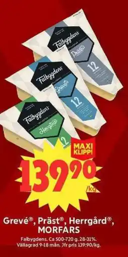 ICA Maxi FALBYGDENS Grevé, präst, herrgård, morfars erbjuda