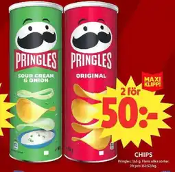 ICA Maxi PRINGLES Chips erbjuda