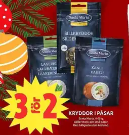 ICA Maxi Kryddor i påsar erbjuda