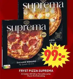 ICA Maxi DR. OETKER Fryst pizza suprema erbjuda