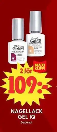 ICA Maxi DEPEND Nagellack gel iq erbjuda