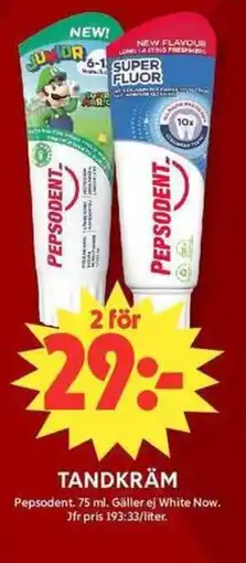 ICA Maxi PEPSODENT Tandkräm erbjuda