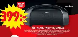 ICA Maxi NEDIS Högtalare party boombox erbjuda