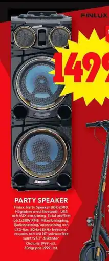 ICA Maxi FINLUX Party speaker erbjuda