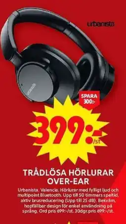 ICA Maxi URBANISTA Trådlösa hörlurar over-ear erbjuda