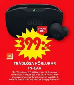 ICA Maxi JBL Trådlösa hörlurar in-ear erbjuda
