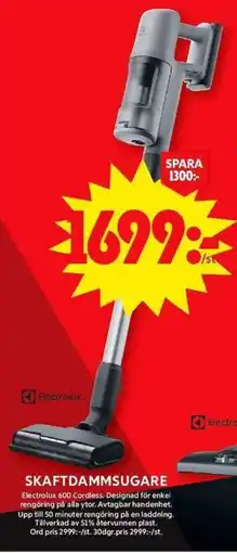 ICA Maxi ELECTROLUX Skaftdammsugare erbjuda