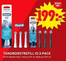 ICA Maxi ORAL-B Tandborstrefill io 3-pack erbjuda
