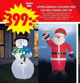 ICA Maxi Uppblåsbara figurer med led-belysning 240 cm erbjuda