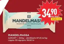 Willys GARANT Mandelmassa erbjuda